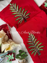 Frosted Fern Crepe Saree