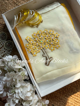Blooming Banyas 3D Chiffon Saree