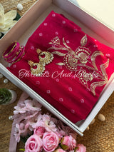 DARBAAR Bandhani pittan  Chiffon Saree