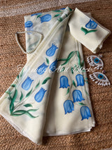 Capri Tulip Handpainted Saree