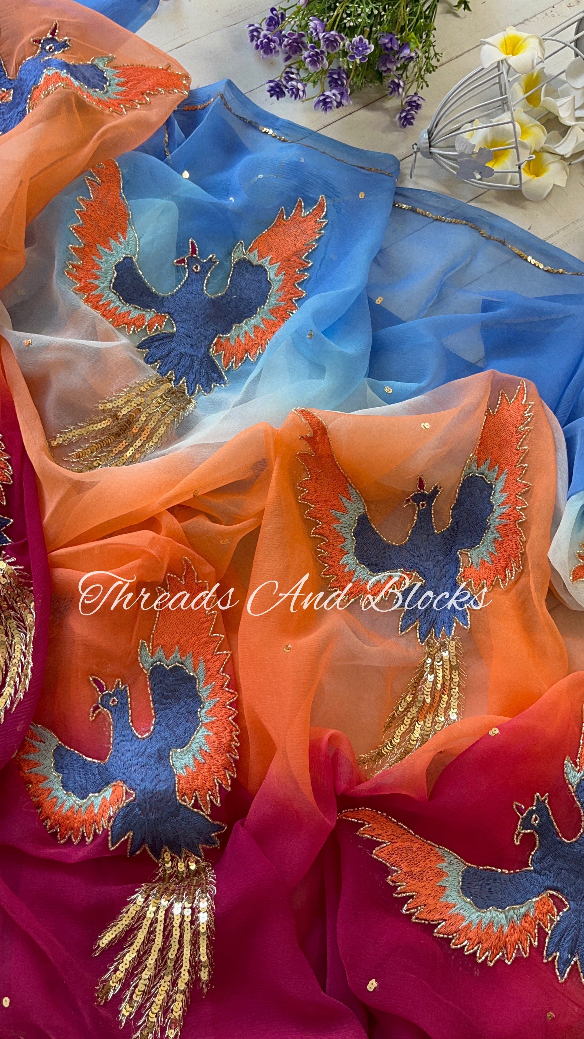 Birds of Paradise Saree