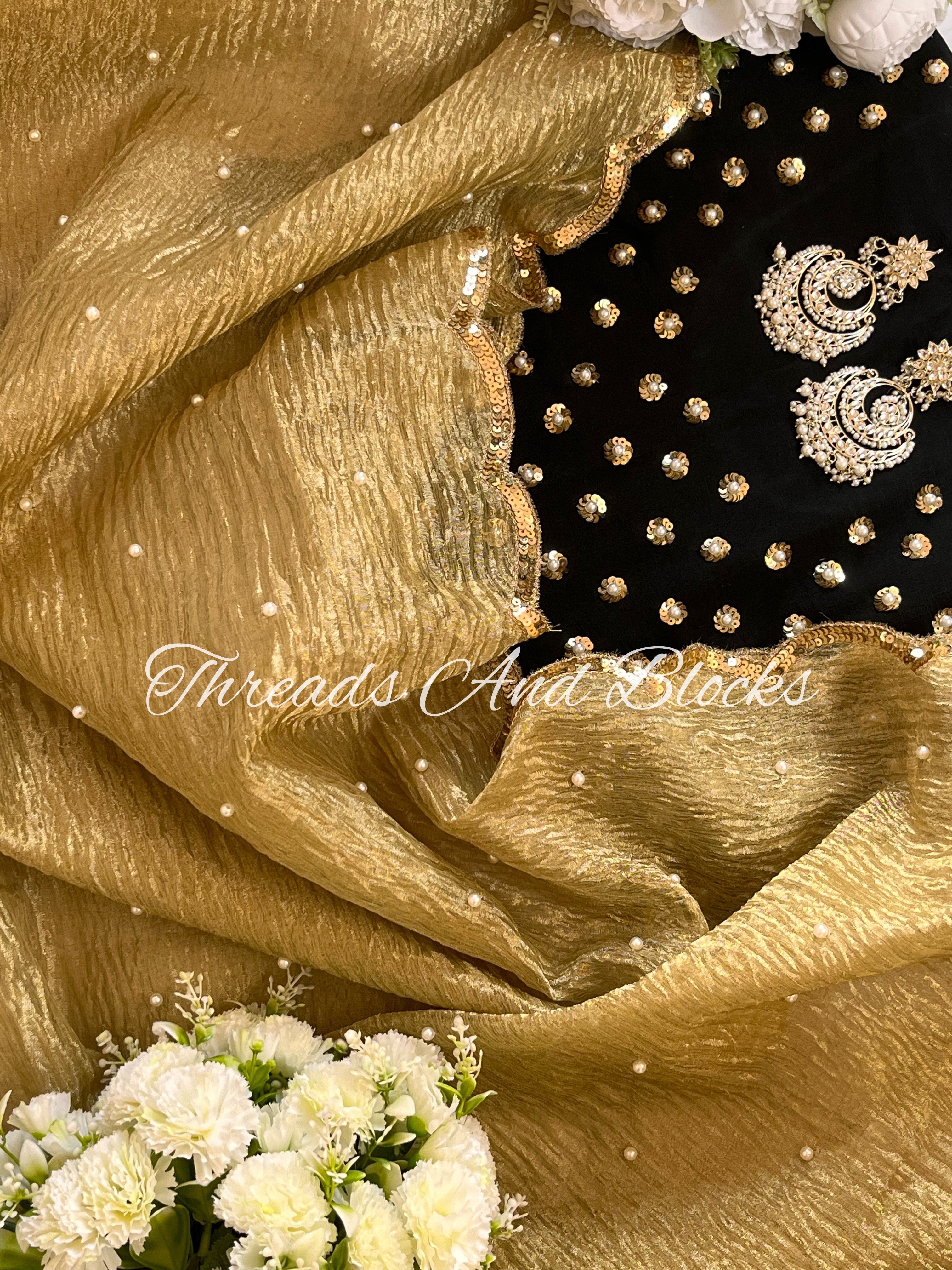 Golden Dust Tissue Saree