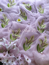 Porcelain Chiffon Saree
