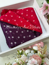 Magenta Purple Bandhani Saree
