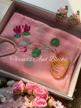Grace of Lotus Chiffon Saree