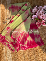 Ruby Panna Shibori Saree