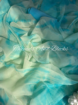 Ripples of Blue Shibori Saree