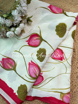 Buds of Grace Hand Painted Saree