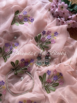 3D Bouquet Chiffon Saree