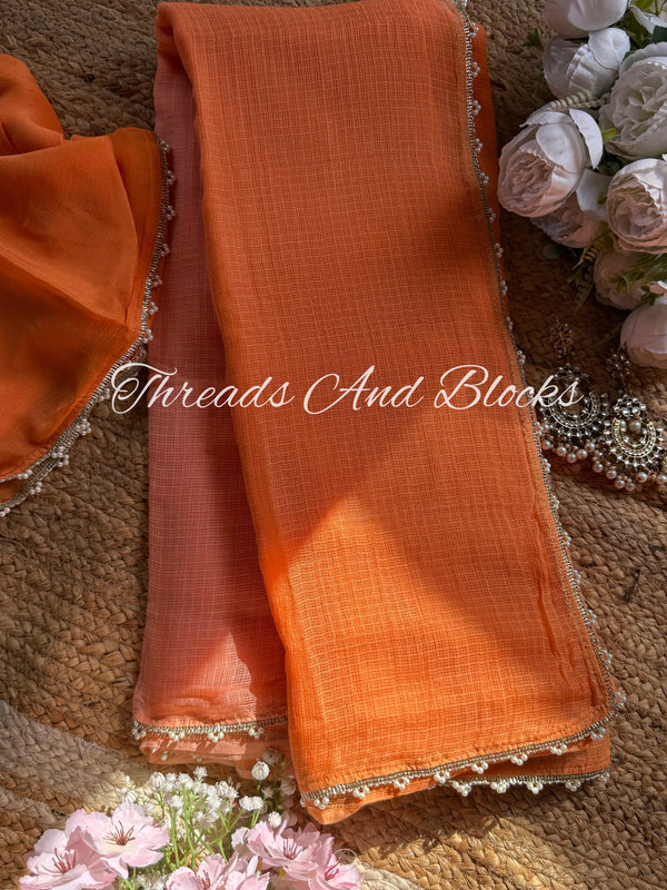 Kota Doriya Saree with Pearl Border