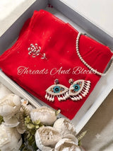 Gulaab Mukaish Chiffon Saree