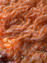 Leheriya Sitara Chiffon Saree