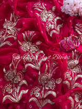DARBAAR Bandhani pittan  Chiffon Saree