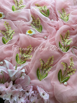 Porcelain Chiffon Saree