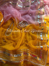 GOTA REKHA Chiffon Saree