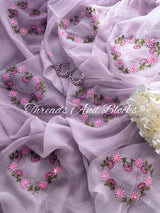 Silken Hearts Chiffon Saree