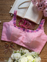 Pink 3D Flower Blouse