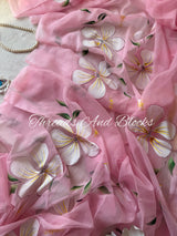 Frangipani Handpainted Saree