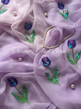 Lady Wisteria Chiffon Saree