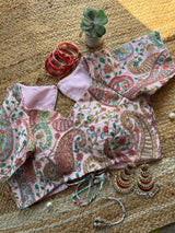 Blush Open Back Paisley Blouse