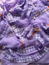 Checkmate Purple Saree
