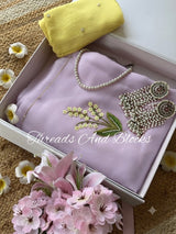 Porcelain Chiffon Saree