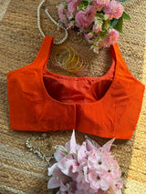 Orange Classic Blouse