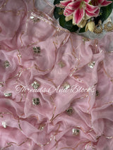 Soft Pink Gota Jaal Saree