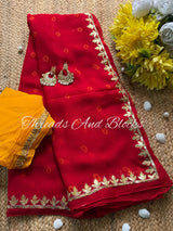 Rajsi Bandhej Gotapatti Chiffon Saree