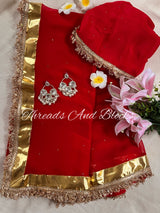 Mukaish Lappa Border Saree