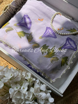 BELLFLOWER Handpainted Chiffon Saree