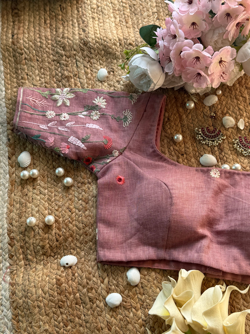 Masakali Mauve Linen Blouse