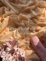 Gingham Rose Kota Doriya Saree