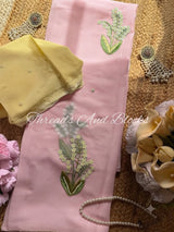Porcelain Chiffon Saree
