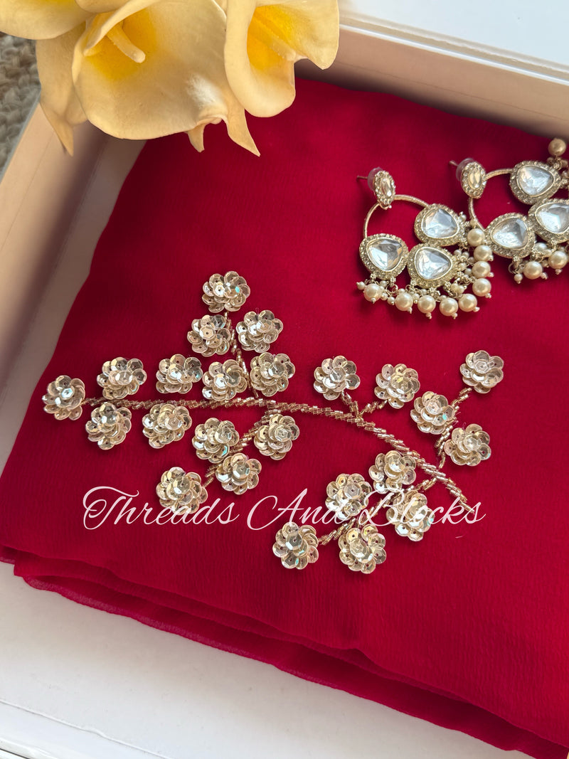 Sweet Pea Floral Buta Saree