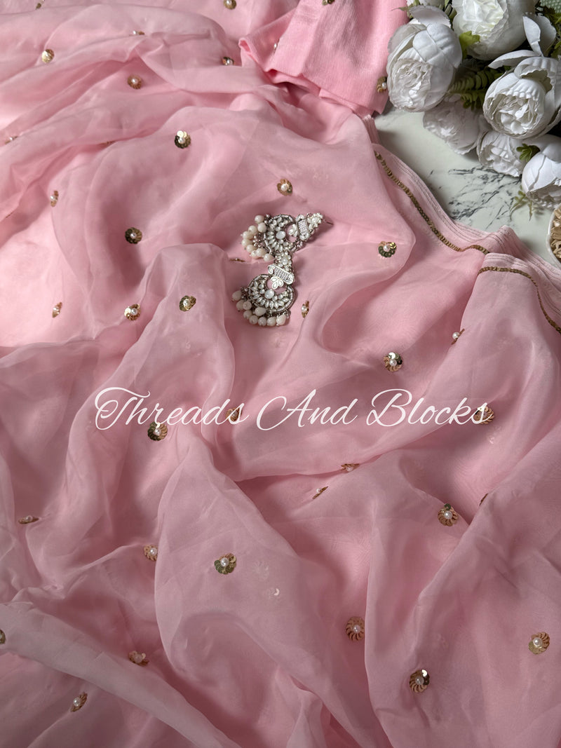 Jhilmil Organza Saree