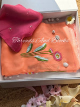 Blushing Dahlia Chiffon Saree