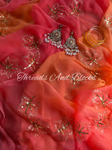 Bunches of Maple Chiffon Saree
