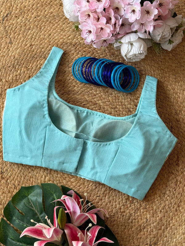 Sky Blue Gota Sitara Blouse