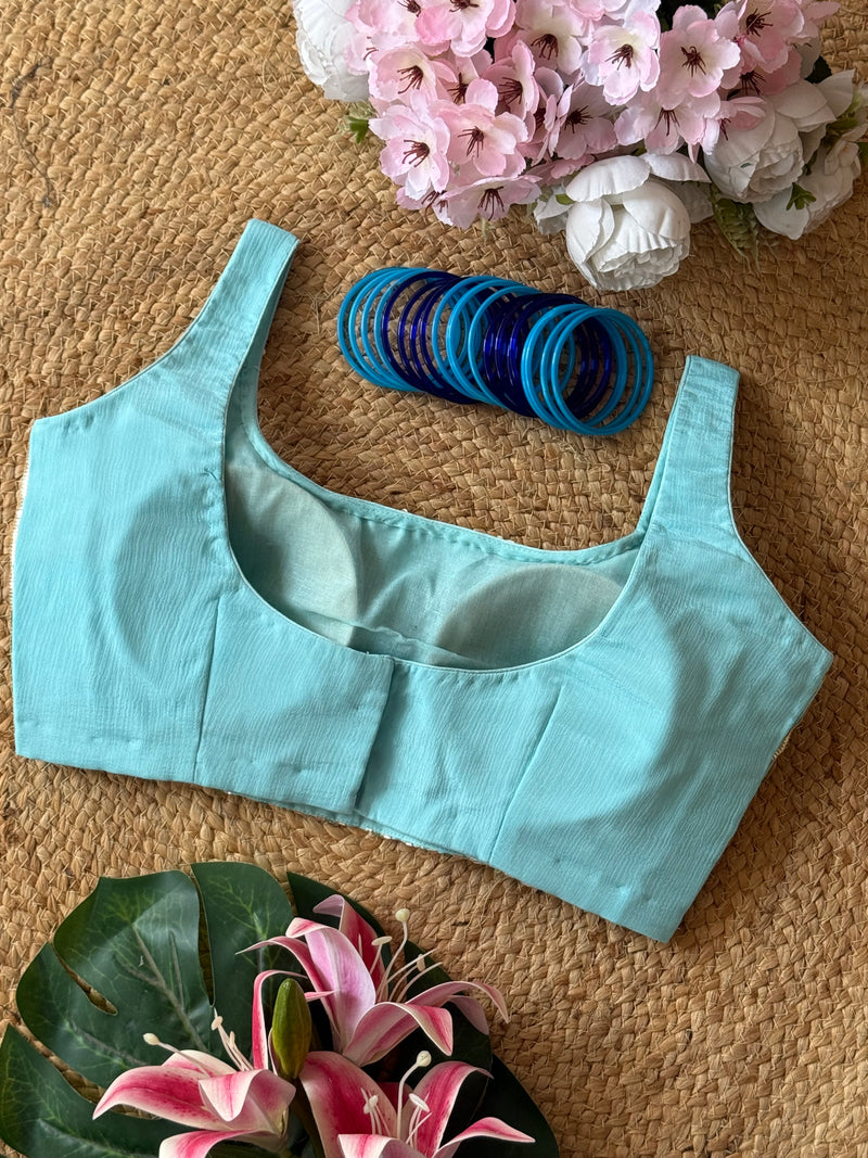 Sky Blue Gota Sitara Blouse