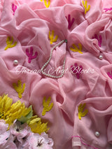 Cactus Bloom Chiffon Saree