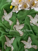 Glistening Hummingbird Saree