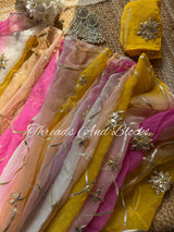 Rangreza Kachi Patti Jaal Saree