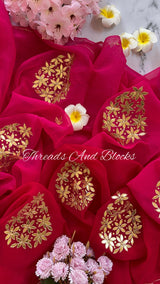 Magenta Gotapatti Saree