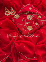 SUHAAGAN Chiffon Saree