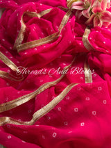 Mewar Saaz Bandhani Saree