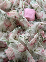 Forest Fern Chiffon Saree