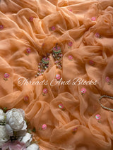 Peach Petunia Saree