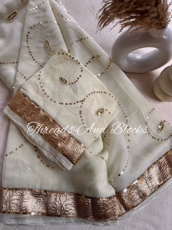 Vintage Lappa Border Saree