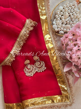 Mukaish Lappa Border Saree